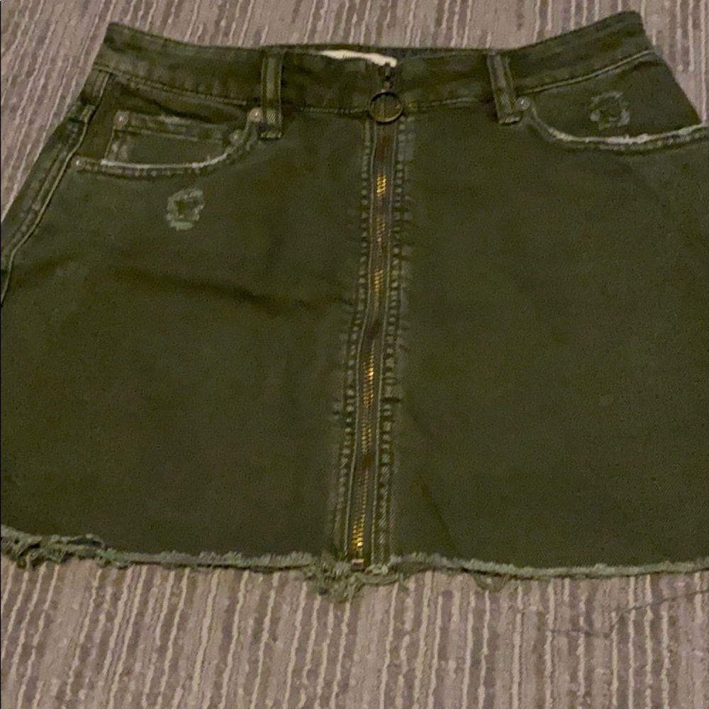 Free People Mini Skirt - Zip it Up